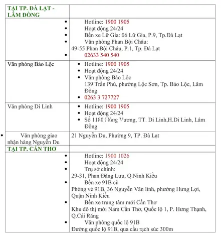 Tổng Đài Thành Bưởi Đà Lạt: Thông Tin Liên Hệ Và Đặt Vé Xe Du Lịch