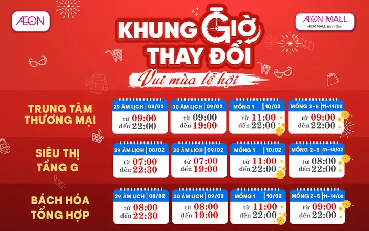 Aeon Bình Dương Mấy Giờ Đóng Cửa? Cập Nhật Giờ Hoạt Động Mới Nhất 2024