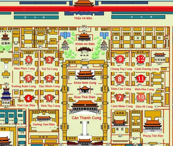 Bản Đồ Tử Cấm Thành Bắc Kinh: Sơ Đồ Chi Tiết & Điểm Tham Quan Đinh Bản Đồ Tử Cấm Thành Bắc Kinh: Sơ Đồ Chi Tiết & Điểm Tham Quan Đinh