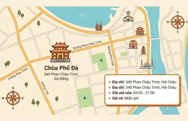 Khám Phá Chùa Tam Bảo & Chùa Phổ Đà: Địa Điểm Tâm Linh Trên Đường Phan Châu Trinh Đà Nẵng