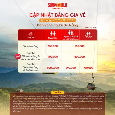 Giá Vé Bà Nà Hills Hôm Nay: Cập Nhật Chi Tiết 2026 & Ưu Đãi Mới Nhất 71 Giá Vé Bà Nà Hills Hôm Nay: Cập Nhật Chi Tiết 2026 & Ưu Đãi Mới Nhất