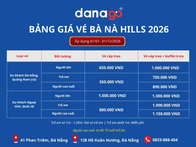 Giá Vé Bà Nà Hills 2026: Cập Nhật Chi Tiết Và Kinh Nghiệm Đặt Vé Ưu Đãi