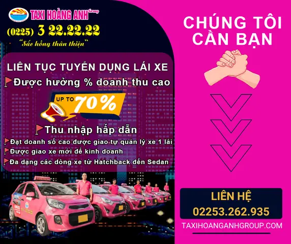 Taxi Hoàng Anh Hải Phòng: Thông Báo Tuyển Dụng Mới Nhất & Cơ Hội Việc Làm Tài Xế 64 Taxi Hoàng Anh Hải Phòng: Thông Báo Tuyển Dụng Mới Nhất & Cơ Hội Việc Làm Tài Xế